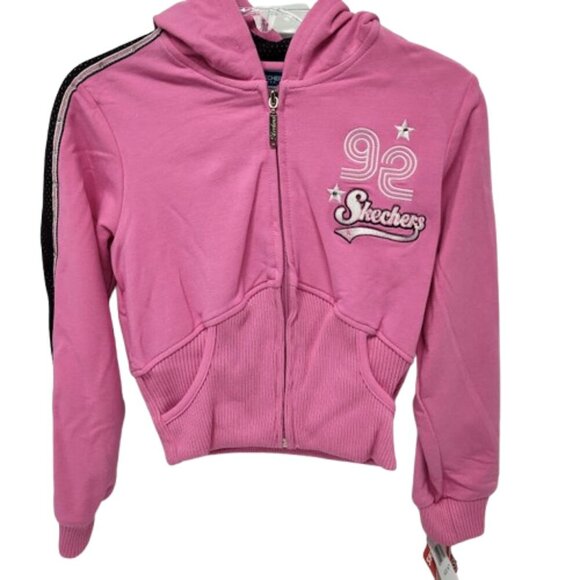 Skechers Kids Y2K Girls Lightweight Jacket Size 7 Small Pink NWT - Picture 2 of 11